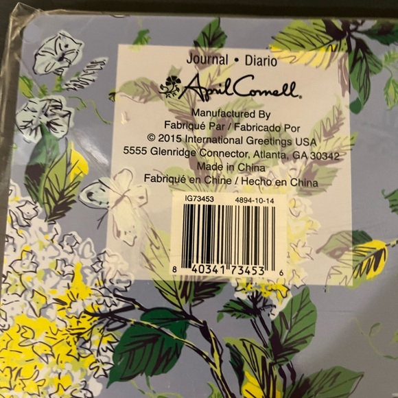 New in package April Cornell 80 page journal.  Blue floral print.  Softcover. - Picture 3 of 3